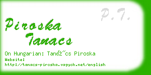 piroska tanacs business card